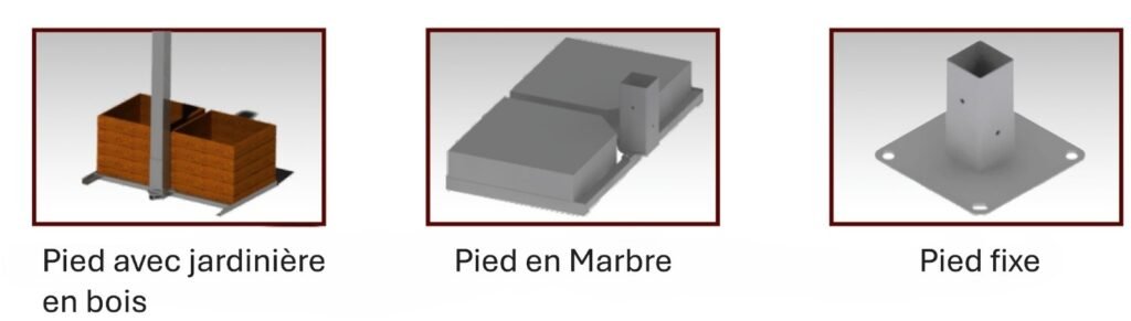 Pieds de parasol