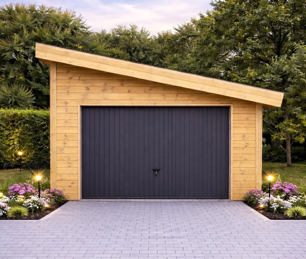 Garage bois Living Concept à toiture monopente
