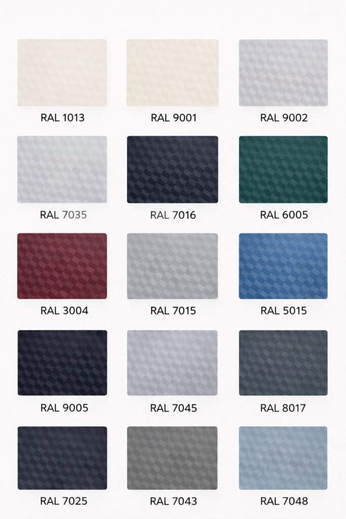 Nuancier du tissu à trois couches étanche pour pergola à toile